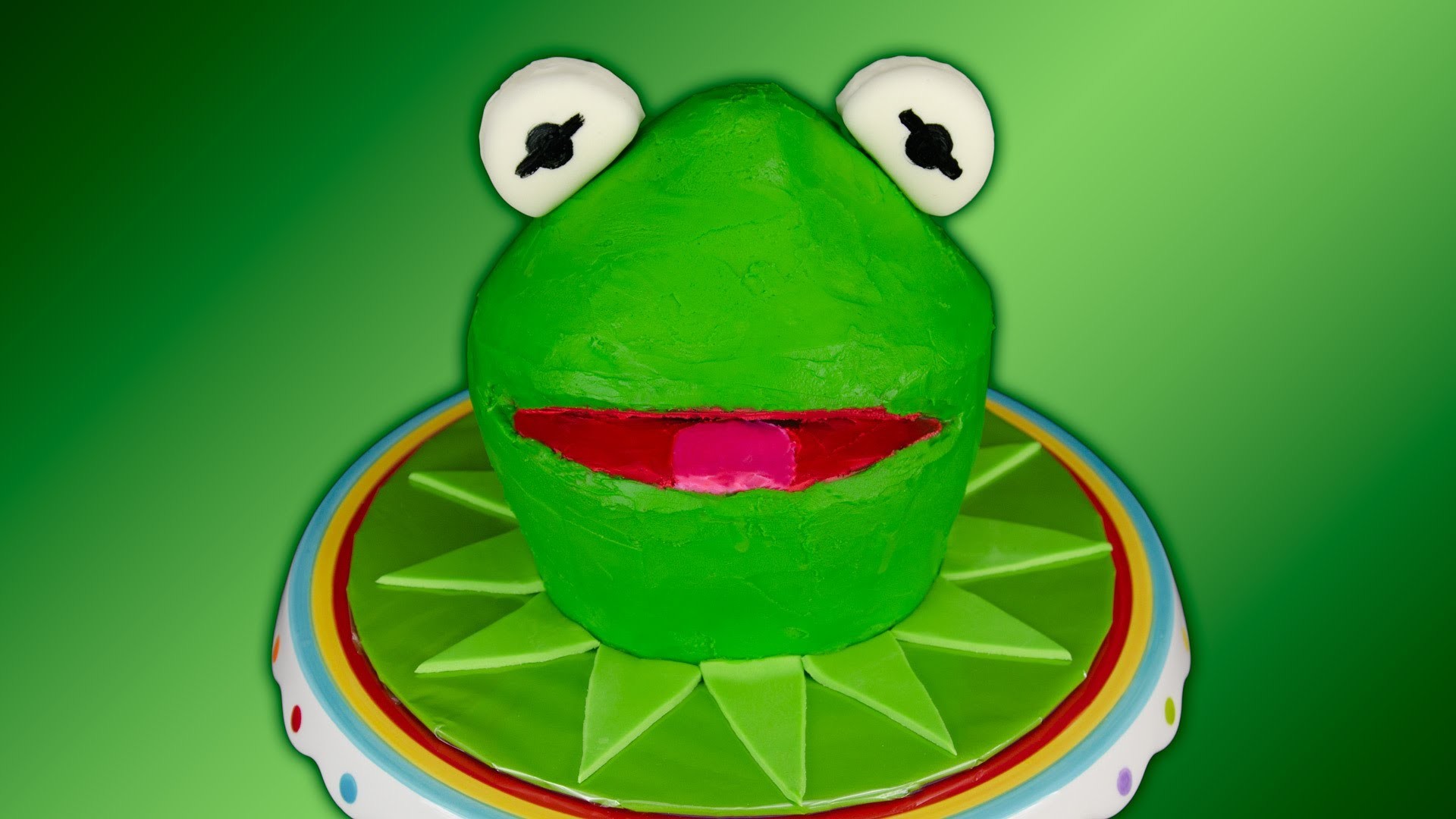 Kermit The Frog Cake / Muppets Cake Using Green Velvet - Kermit The Frog Cake Recipe - HD Wallpaper 