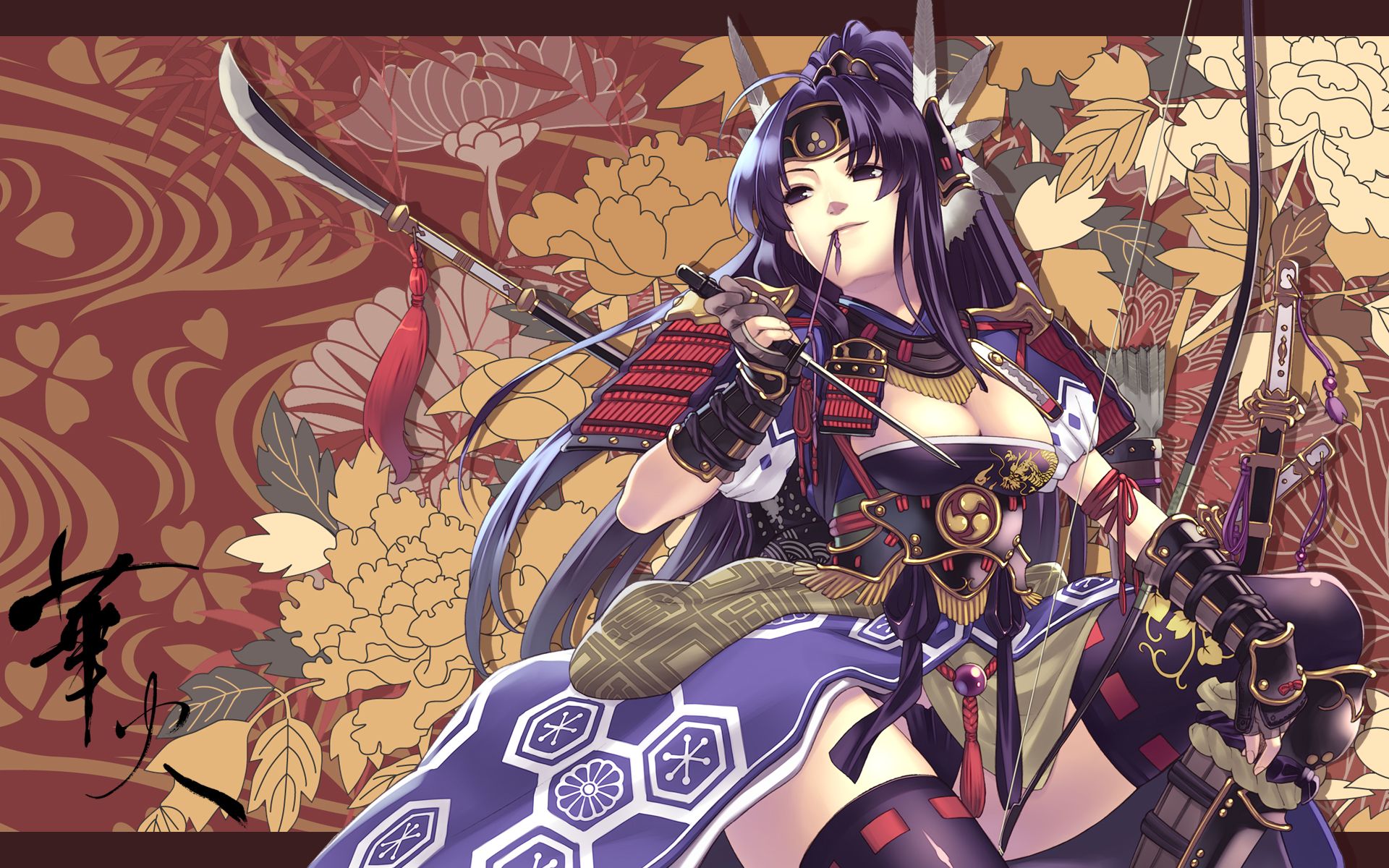 Anime Female Samurai - HD Wallpaper 