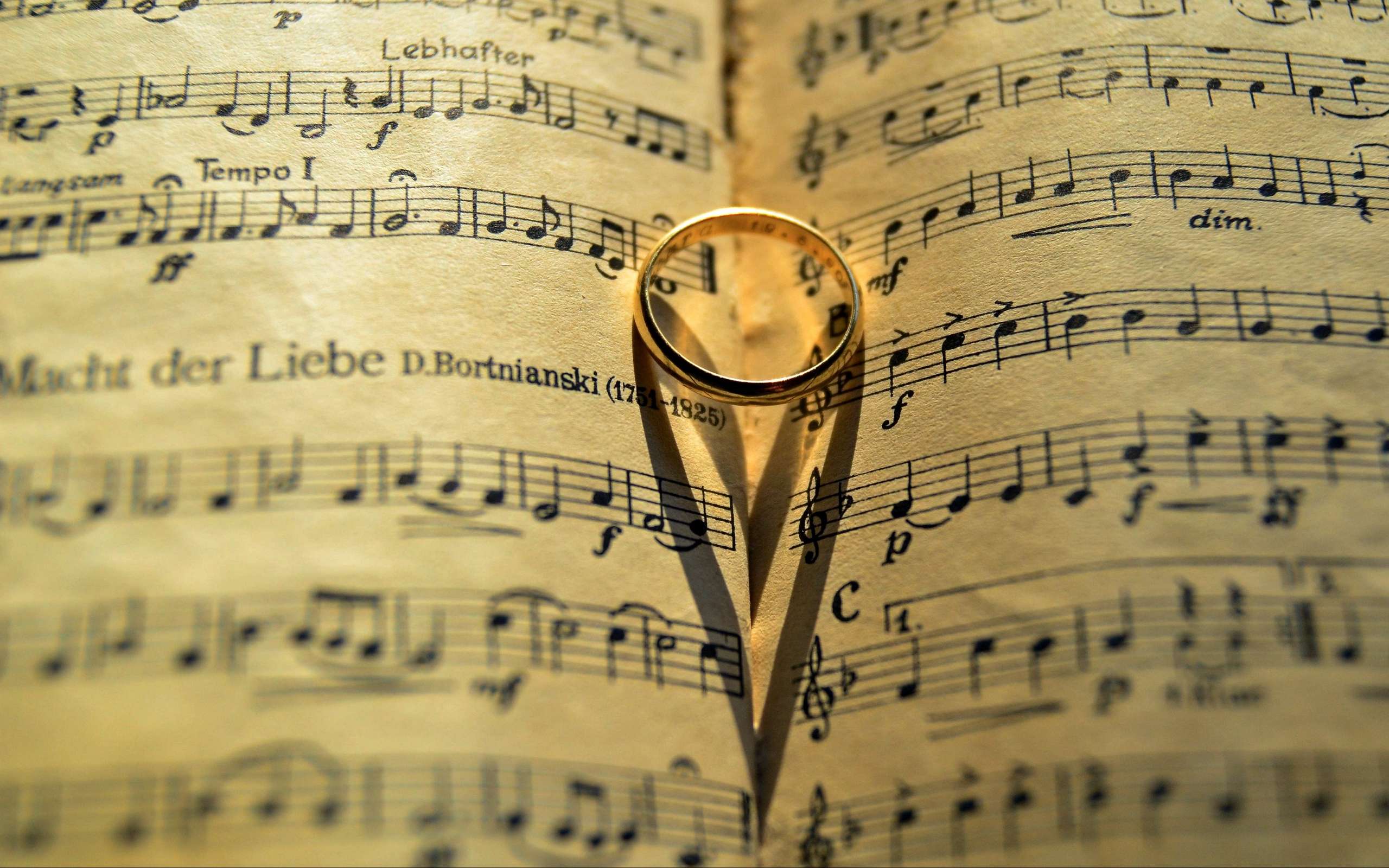 Wallpaper Ring, Music, Heart, Shadow, Love - Love Music Hd Photo Download - HD Wallpaper 