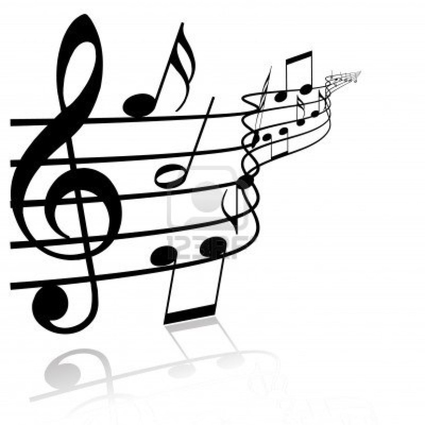 Black And White Music Notes Clip Art The Art Mad Wallpapers - Musical Themed Clip Art - HD Wallpaper 