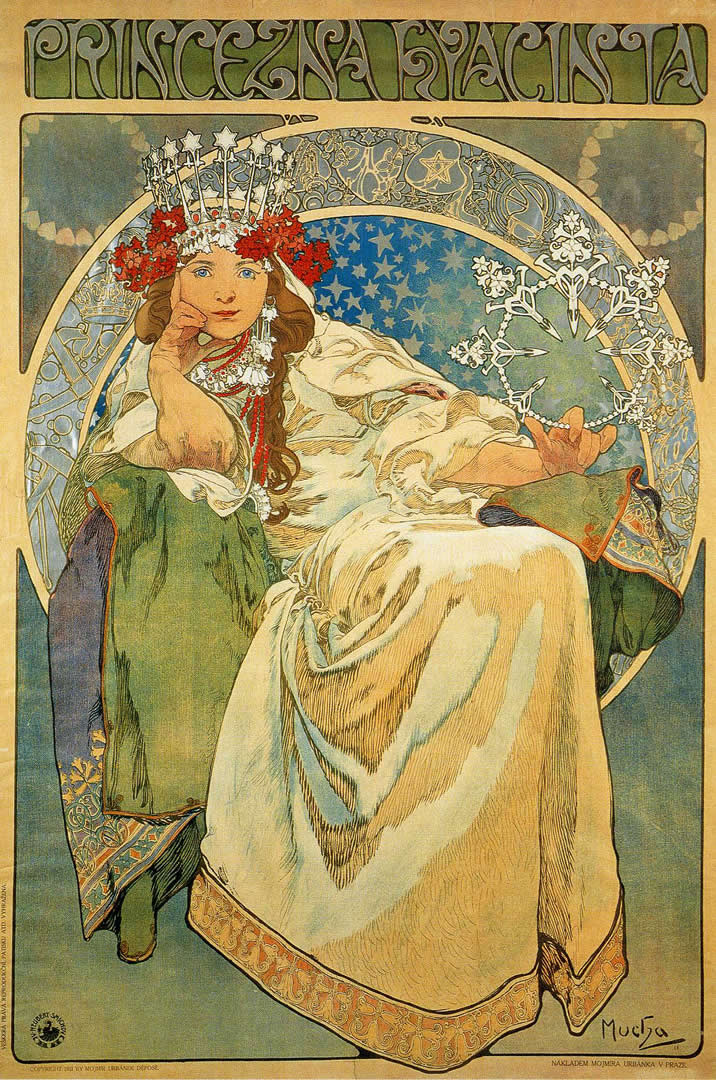 Princess Hyacinth - Alphonse Mucha Princess Hyacinth - HD Wallpaper 