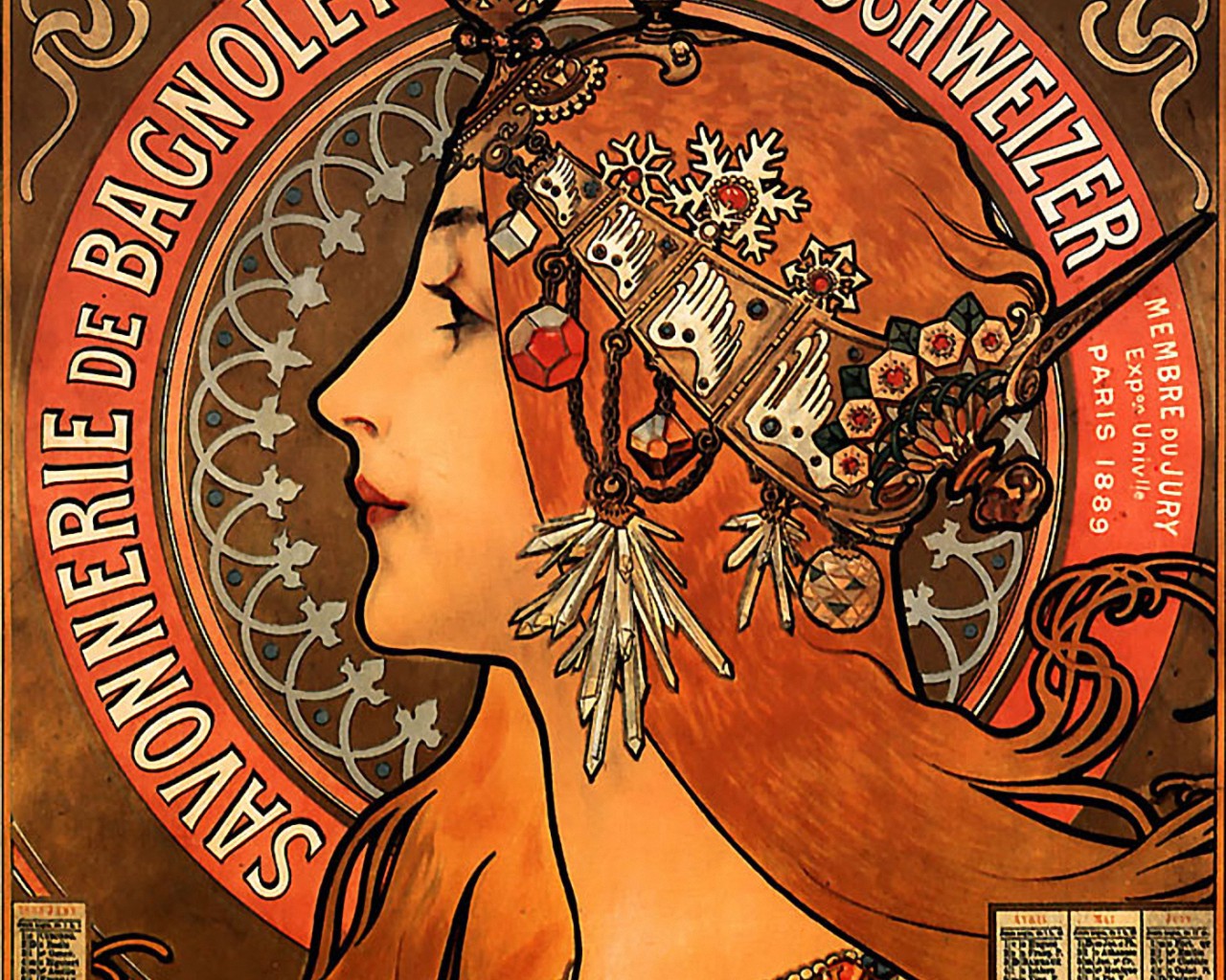 Art Nouveau Inspired Posters - HD Wallpaper 