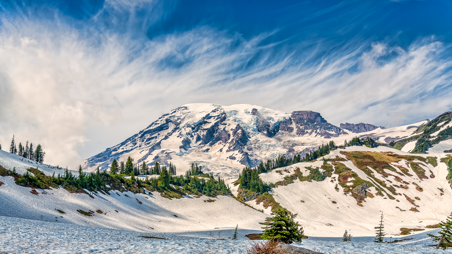 Mount Rainier - HD Wallpaper 