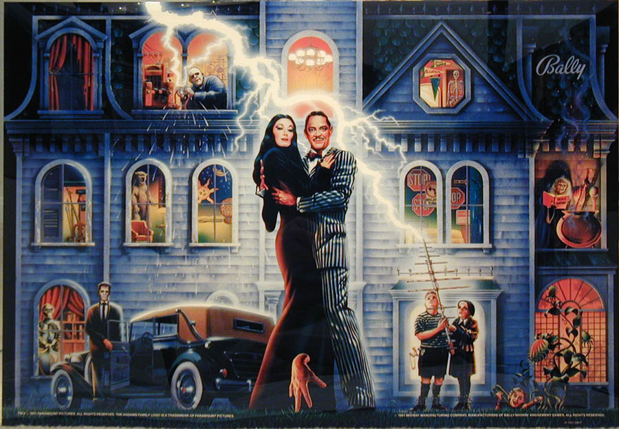 Addams Family Pinball Art - HD Wallpaper 
