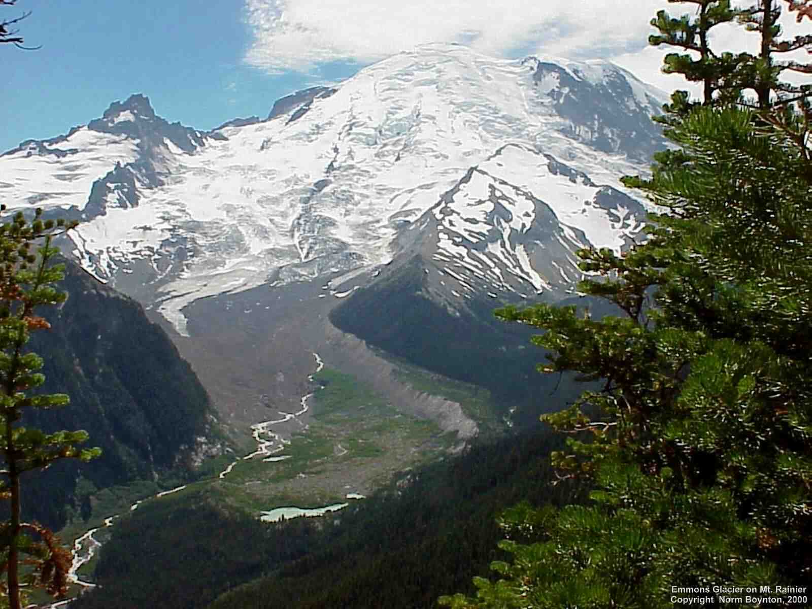 Rainier Glacier - Mount Rainier National Park, Mount Rainier - HD Wallpaper 