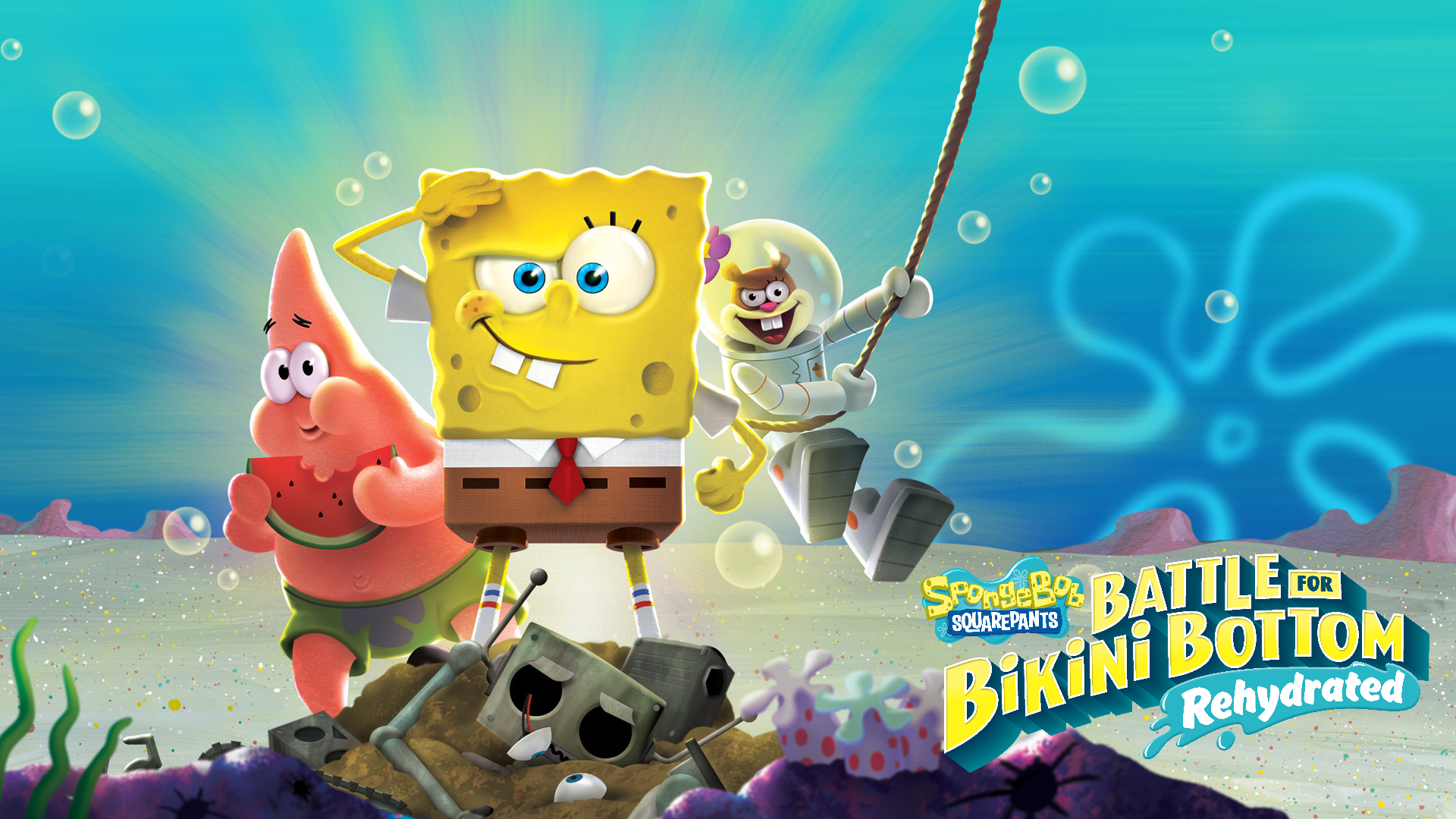 Spongebob Title - Spongebob Battle For Bikini Bottom Rehydrated - HD Wallpaper 