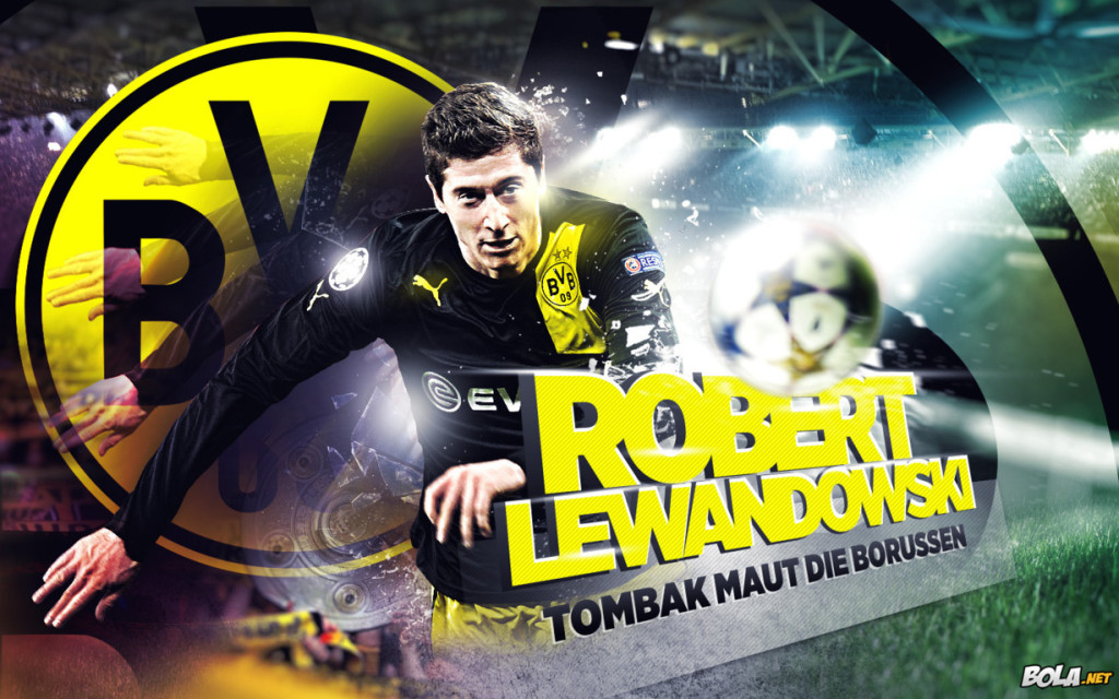 Robert Lewandowski Wallpaper - Robert Lewandowski Wallpaper Dortmund - HD Wallpaper 