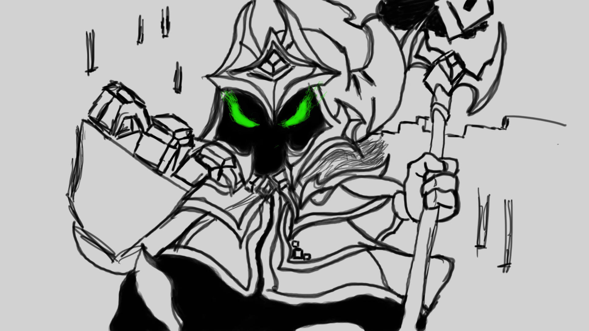 Veigar Sketch - HD Wallpaper 