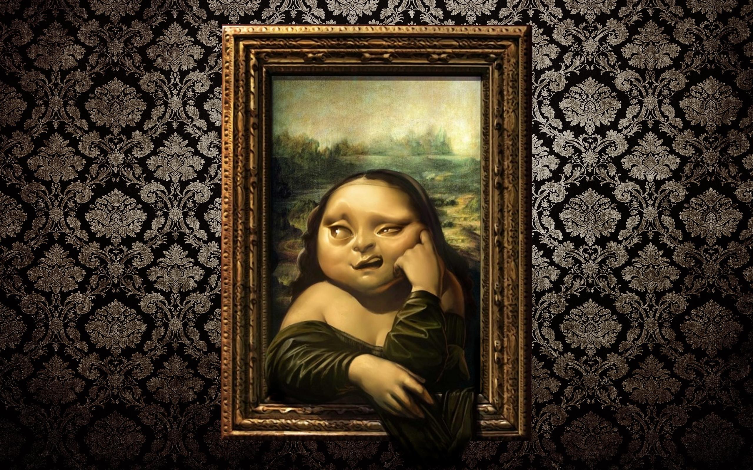 Mona Lisa Funny - HD Wallpaper 