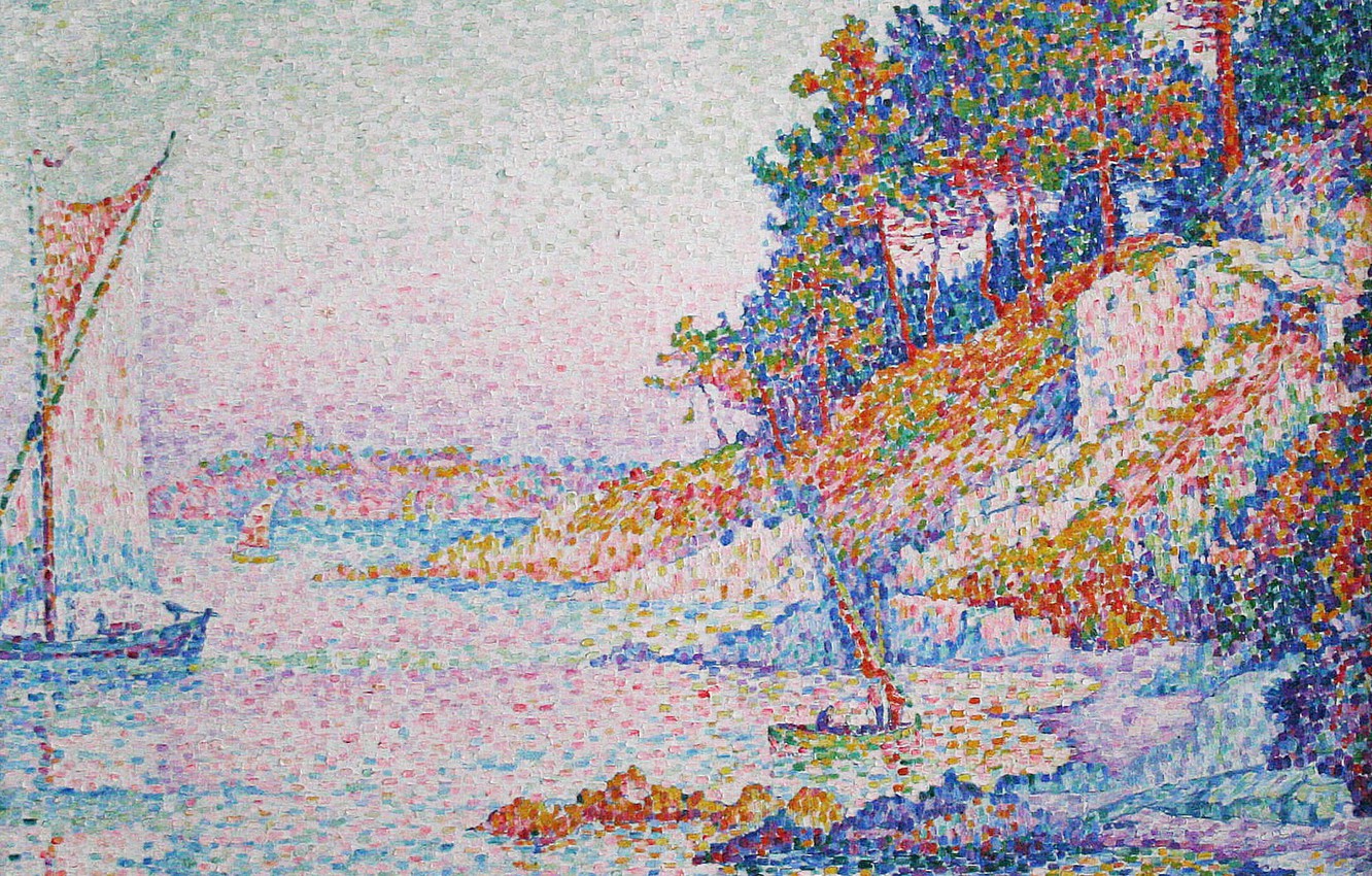 Photo Wallpaper Landscape, Boat, Picture, Sail, Paul - Paul Signac - HD Wallpaper 