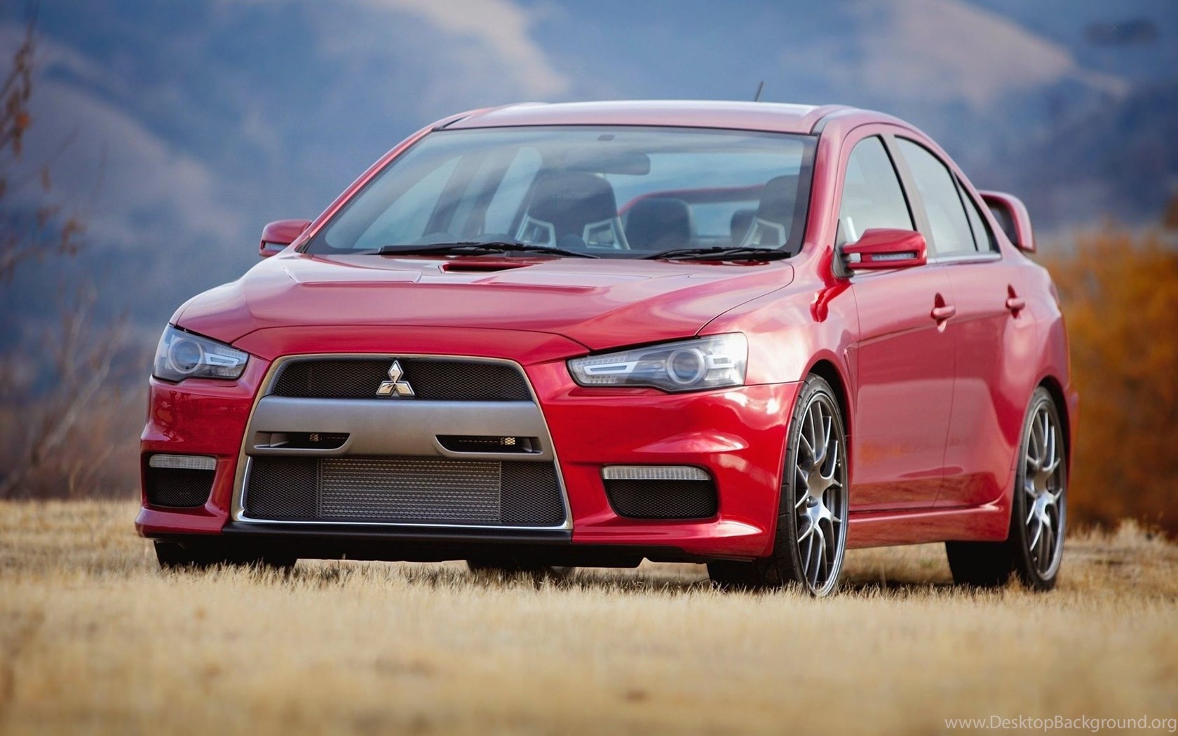 Mitsubishi Evo X Red - HD Wallpaper 