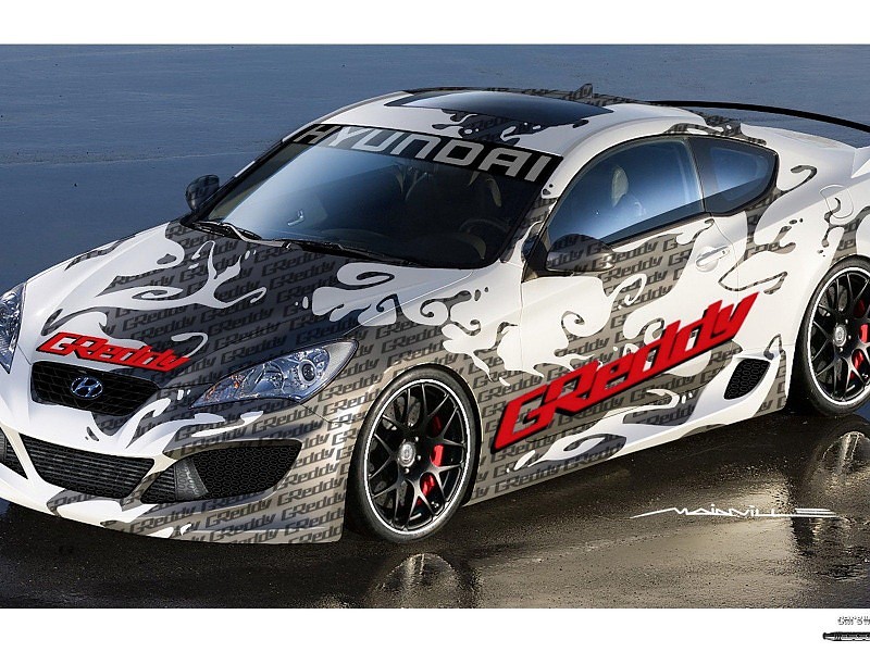 Sema Genesis Wallpaper - Hyundai Genesis Coupe Livery - HD Wallpaper 