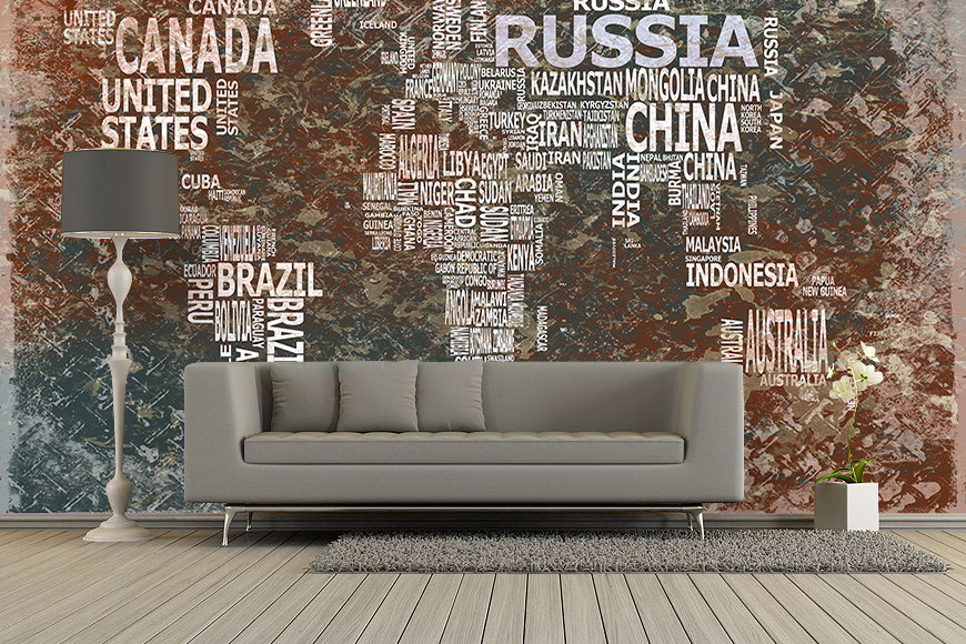 Photo Wallpaper Worldmap 8 From 120x80cm - Carta Da Parati Amsterdam - HD Wallpaper 