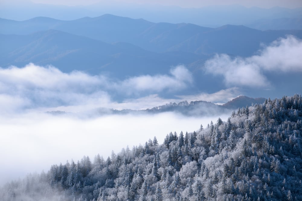 Great Smoky Mountains In The Winter - HD Wallpaper 
