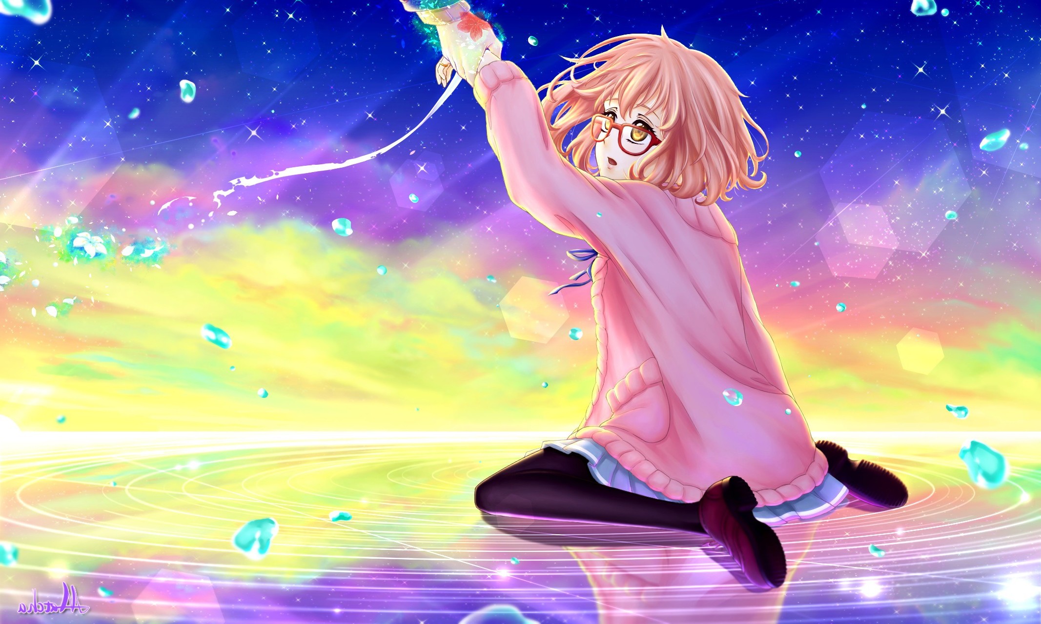 Anime Kyoukai No Kanata Hd - HD Wallpaper 