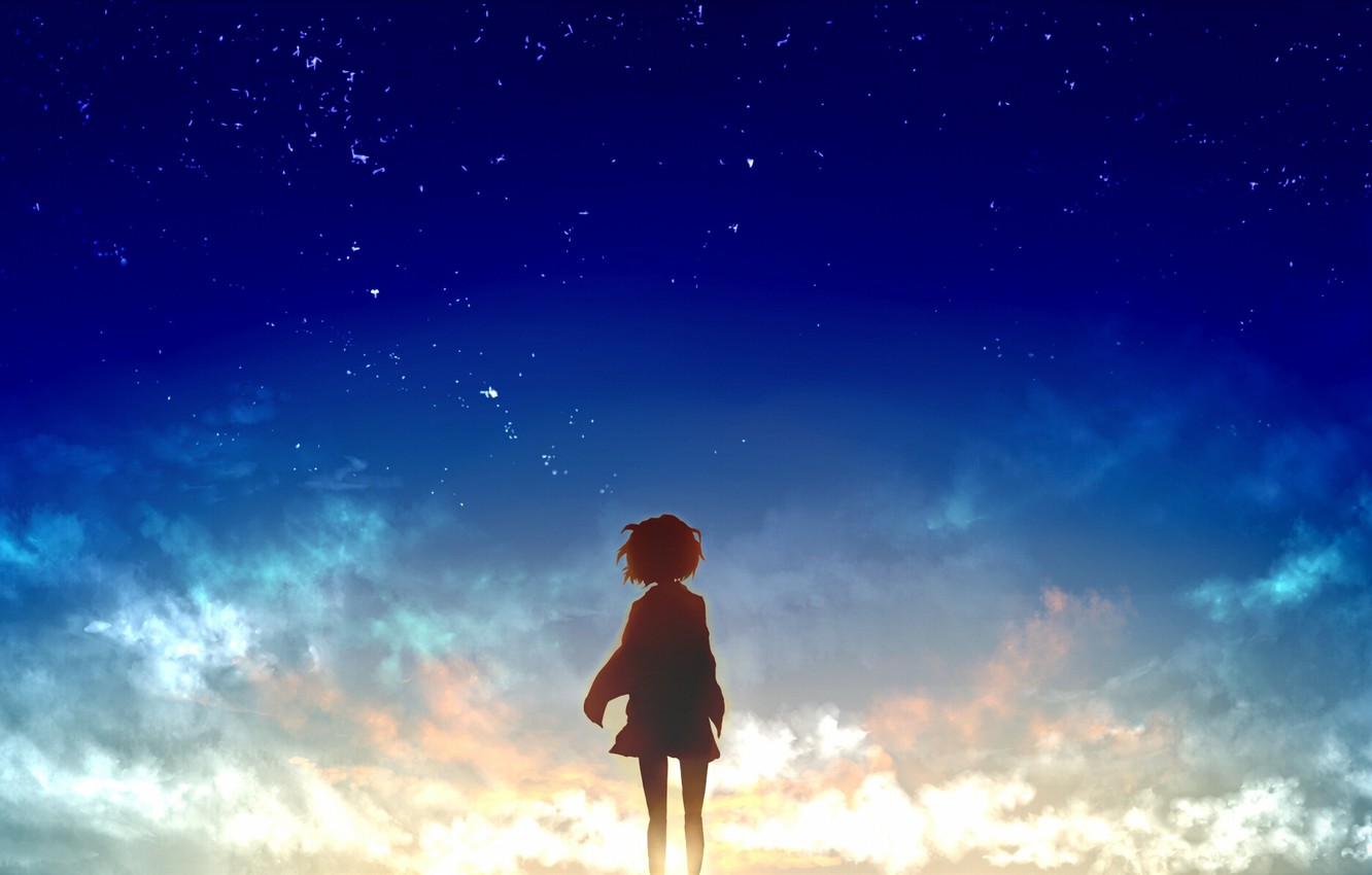 Photo Wallpaper The Sky, Girl, The Sun, Stars, Clouds, - R3n Flyleaf - HD Wallpaper 