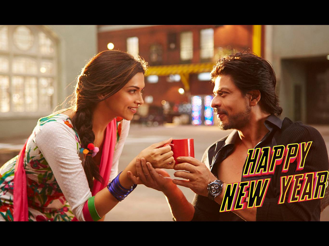 Happy New Year Wallpapers - Happy New Year Srk Deepika - HD Wallpaper 