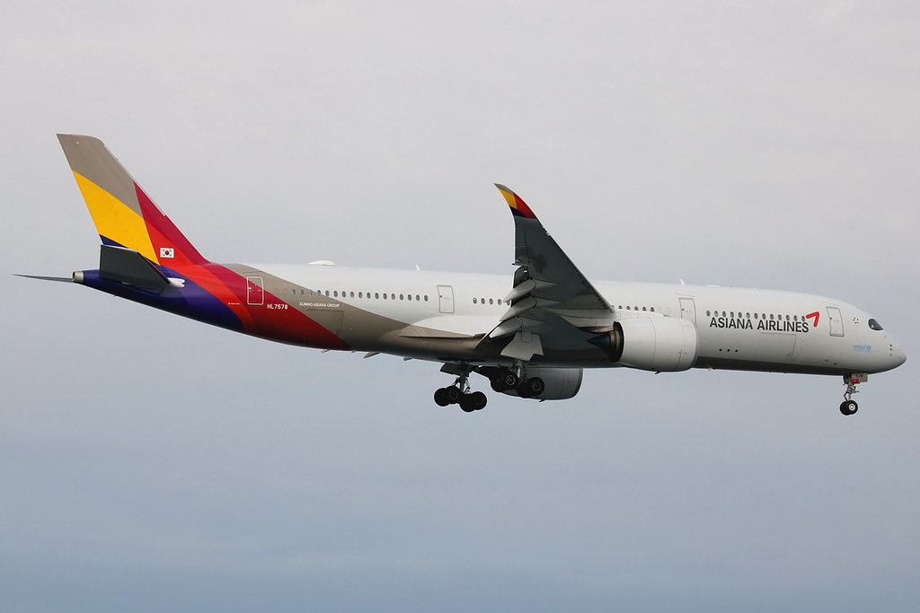 Hl7578 Airbus A350 941 Asiana Airlines At San Francisco - Airbus A350 900 Asiana Airlines Seat - HD Wallpaper 