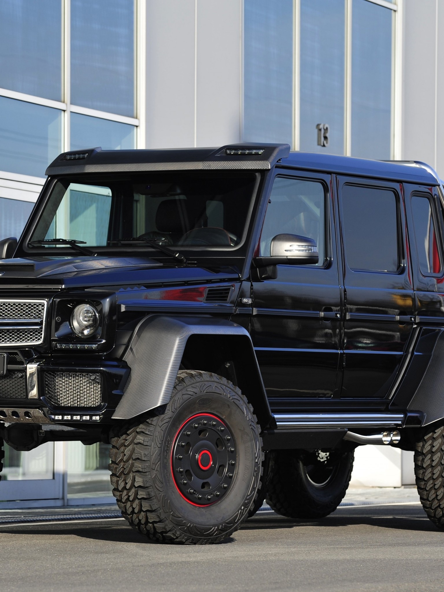 Mercedes Benz G63 Amg 6x6, Black, Side View, Pickup, - HD Wallpaper 