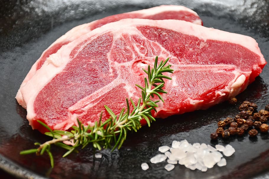 Raw Meat, Lamb T-bone Steak, Hille, Gourmets, Sirloin, - Lamb Meat - HD Wallpaper 