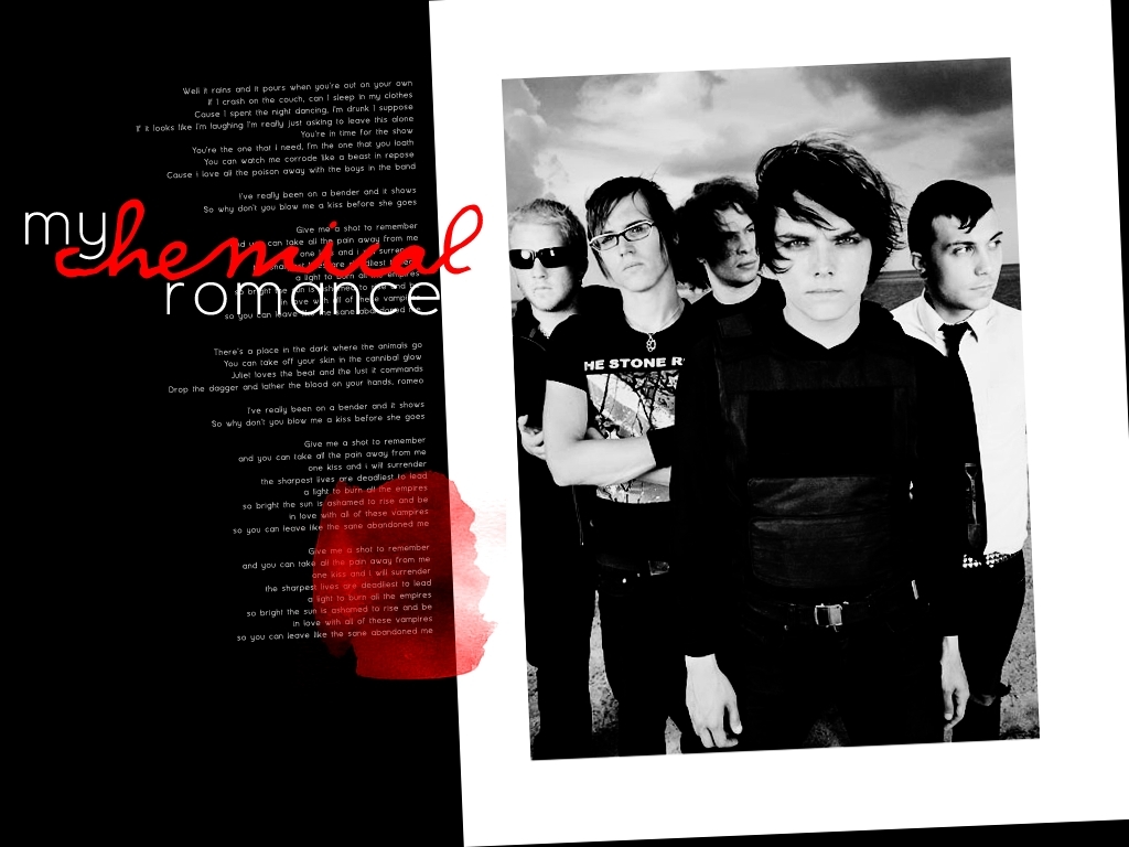 Mcr In Red & Black - My Chemical Romance - HD Wallpaper 