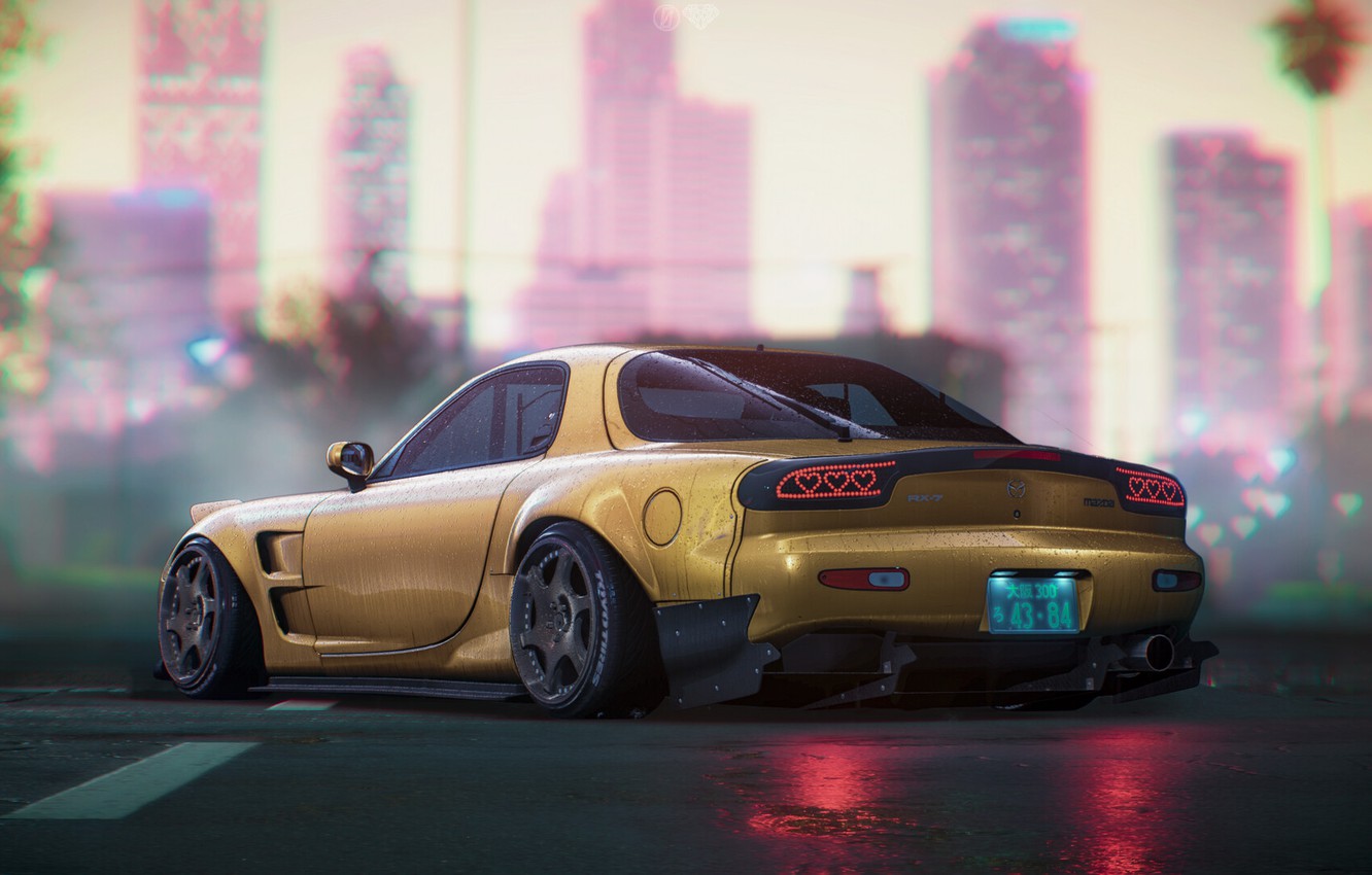 Photo Wallpaper Auto, Machine, Car, Nfs, Need For Speed, - Mazda Rx7 Need For Speed Heat - HD Wallpaper 