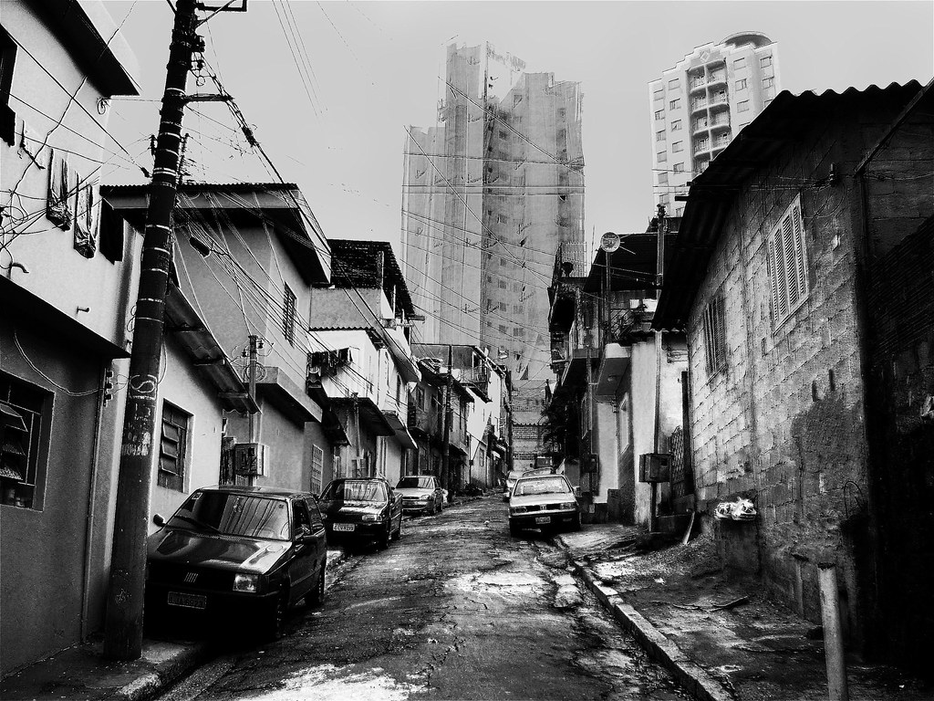 Favela Black And White - HD Wallpaper 