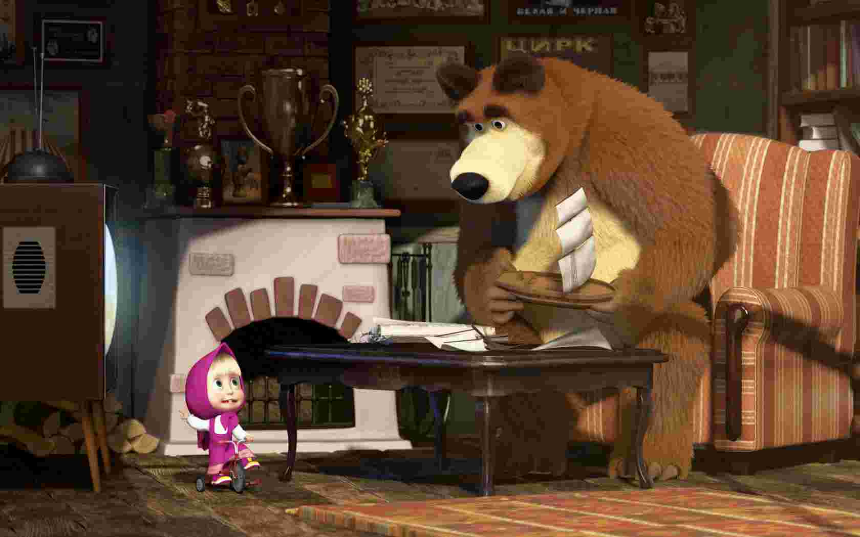 Masha And The Bear Wallpaper Forwallpapercom - HD Wallpaper 