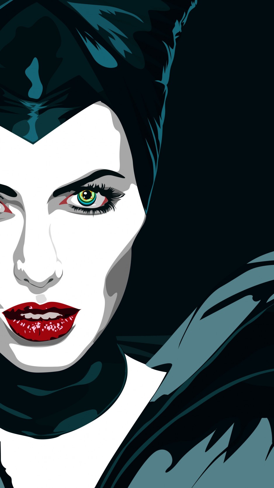 Angelina Joli Maleficent Cartoon - HD Wallpaper 