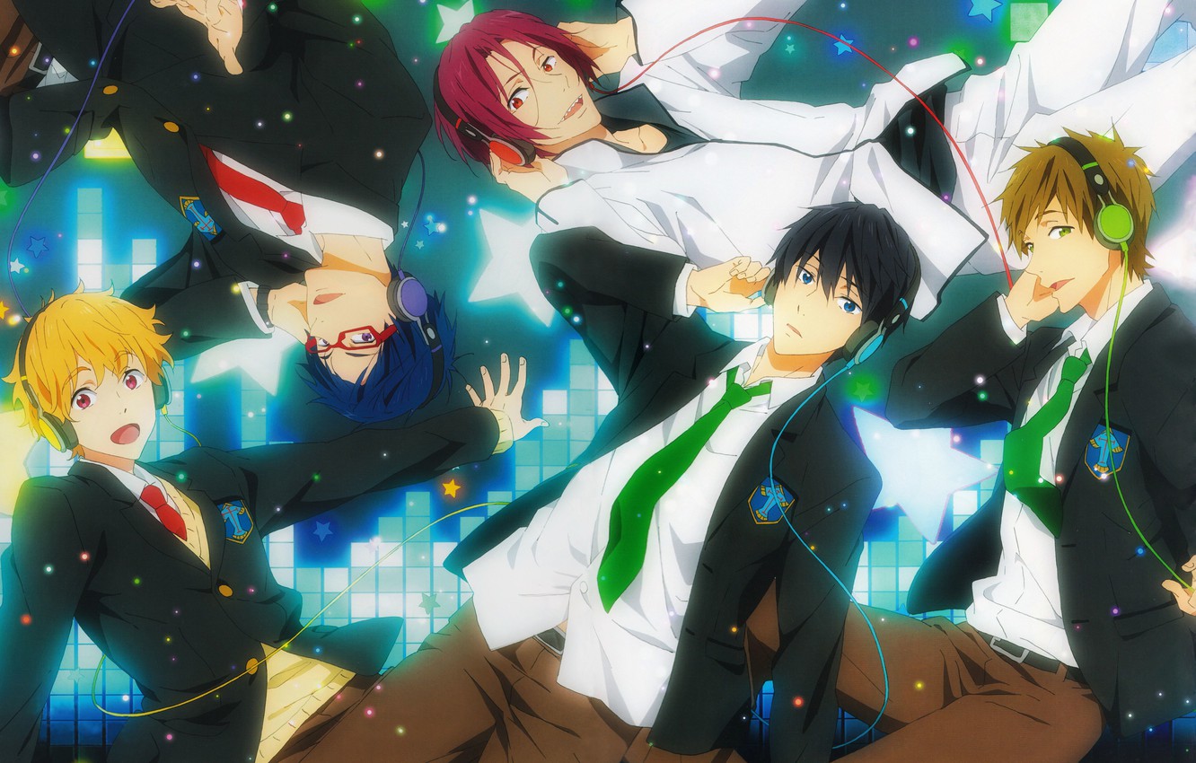 Photo Wallpaper Nanase Haruka , Matsuoka Rin, Hazuki - Download Wallpaper Haruka Nanase Desktop - HD Wallpaper 