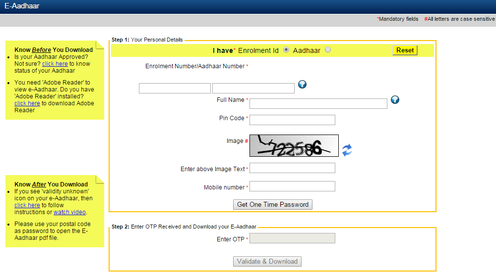Aadhar Card Download Online By Enrollment No - Aadhar Card Download By Aadhaar Number Only - HD Wallpaper 