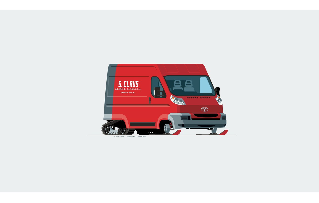 Photo Wallpaper Red, Auto, Minimalism, Machine, Caterpillar, - Compact Van - HD Wallpaper 