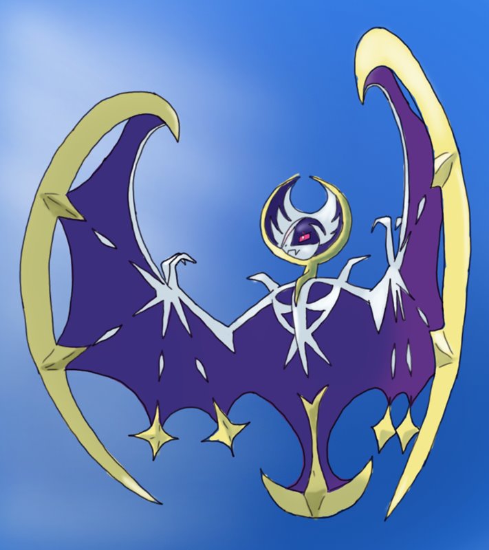 How To Draw Lunala From Pokemon Sun And Moon - Pokemon Sun E Moon Lunala - HD Wallpaper 