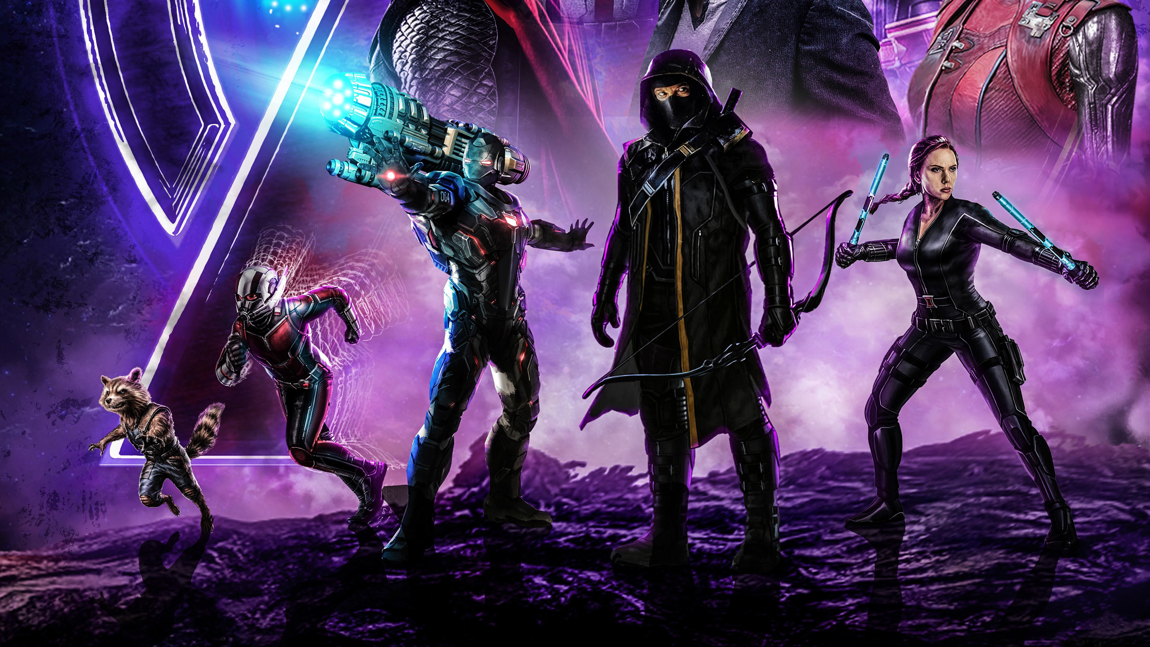 Endgame, Ronin, War Machine, Black Widow, Ant-man, - Black Widow And Ronin - HD Wallpaper 