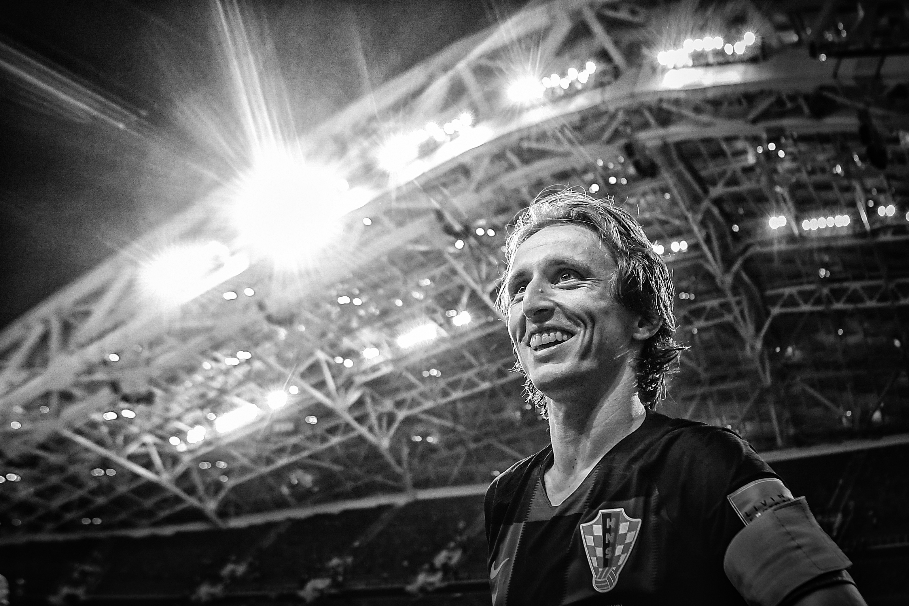 Luka Modric Of Croatia - Luka Modric 2018 Black White - HD Wallpaper 