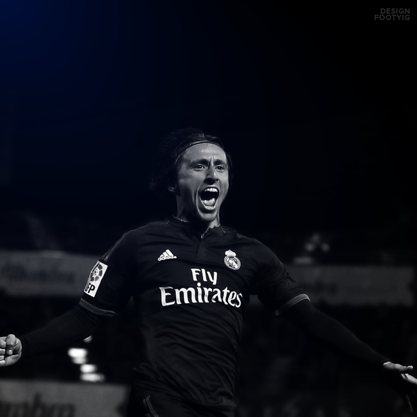 Luka Modric Black Background - HD Wallpaper 