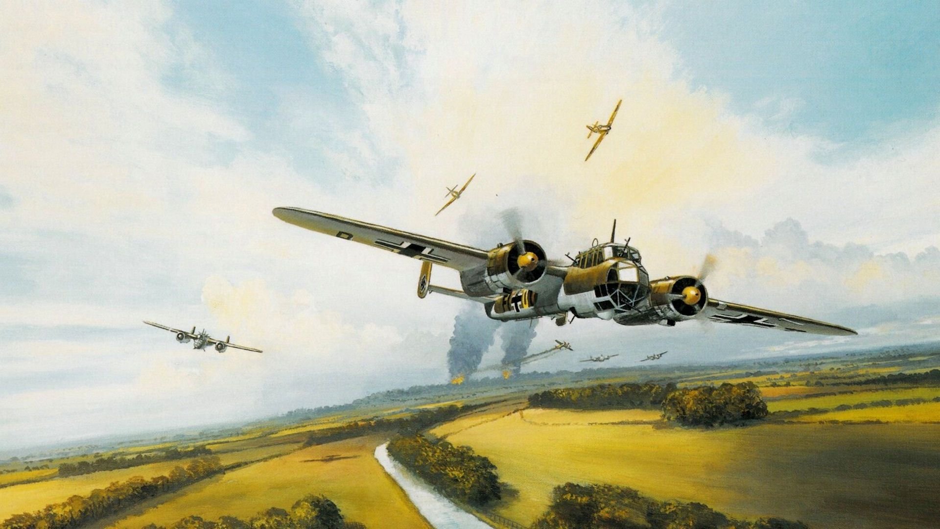 Battle Wallpapers Aircraft Games Video Plane Planes - Battle Of Britain - HD Wallpaper 