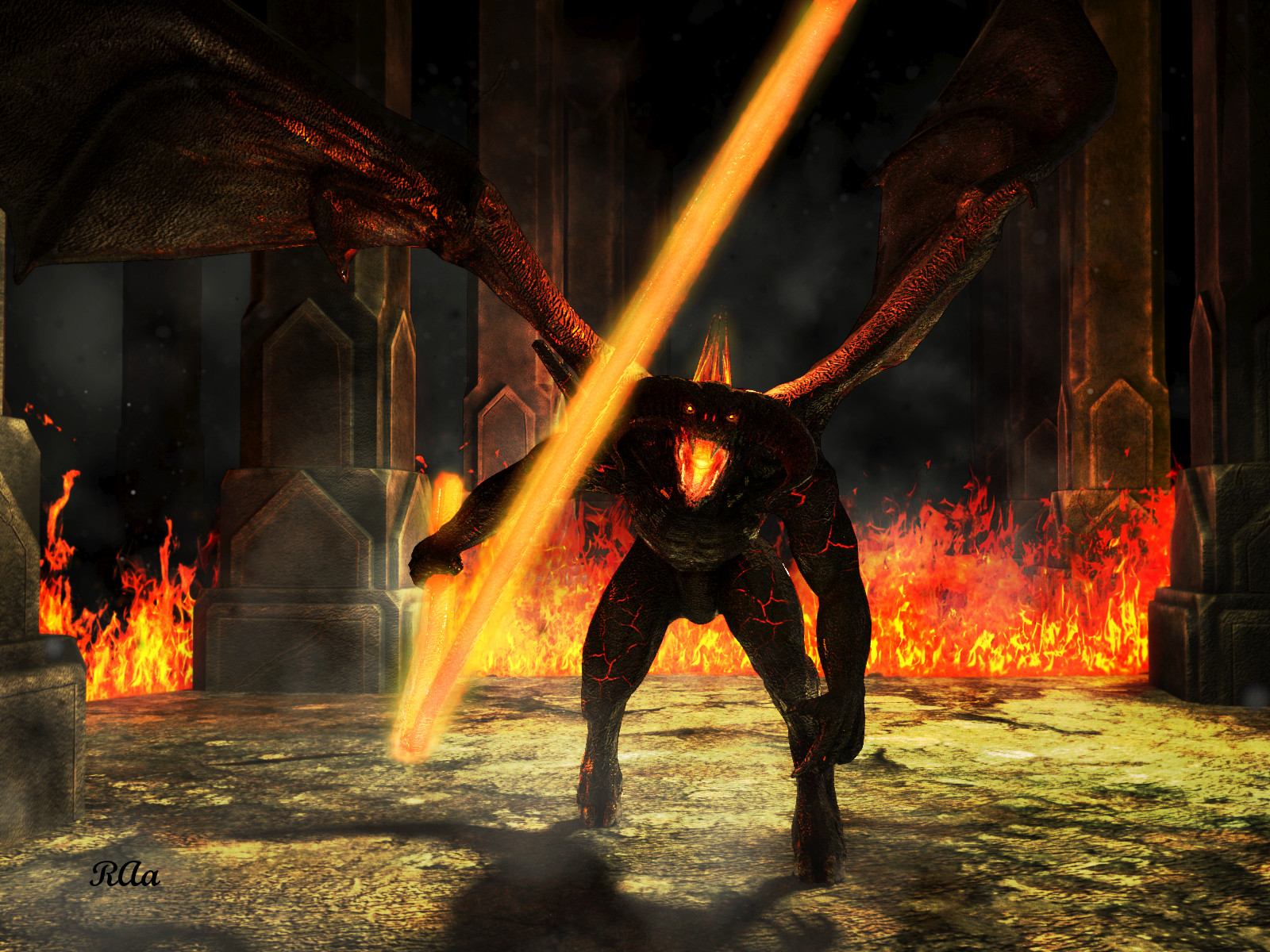 Balrog Of Moria - HD Wallpaper 