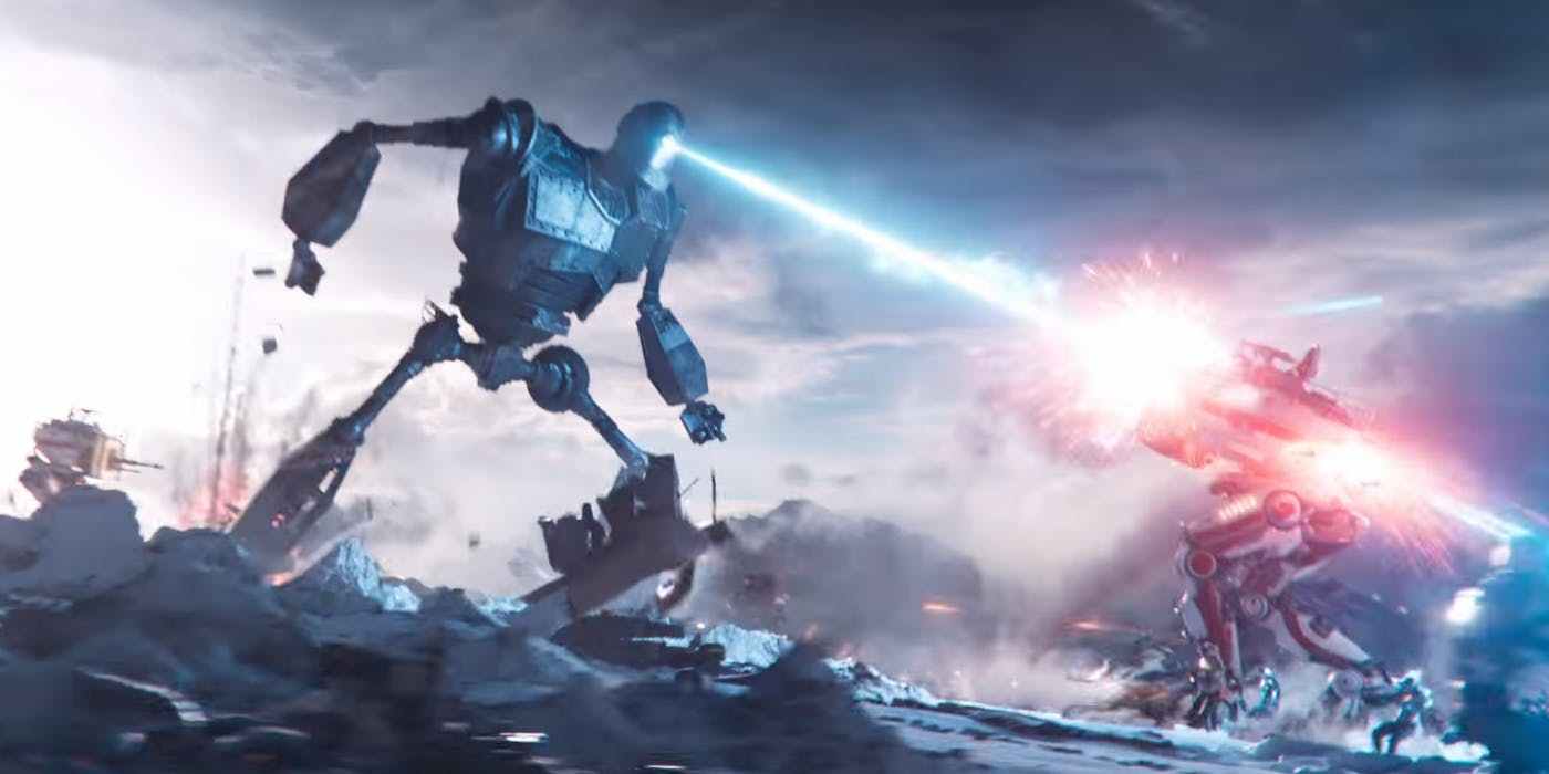 Ready Player One Iron Giant Vs Mechagodzilla 1400x700 Wallpaper