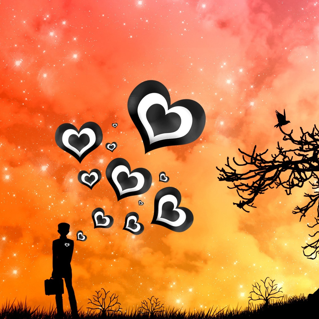 Collection Of Best Wallpaper Pic On Hdwallpapers - Heart Orange Iphone Valentines - HD Wallpaper 
