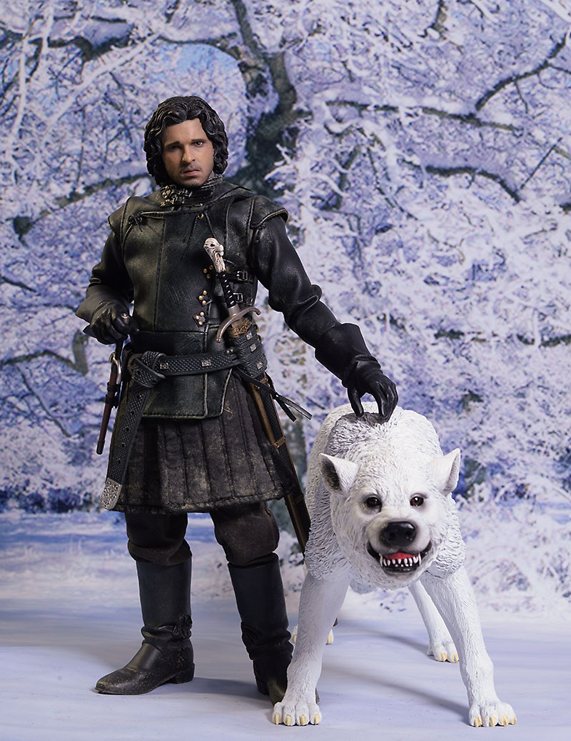 Game Of Thrones Jon Snow, Ghost Sixth Scale Figure - Jon Snow 1 6 Threezero - HD Wallpaper 
