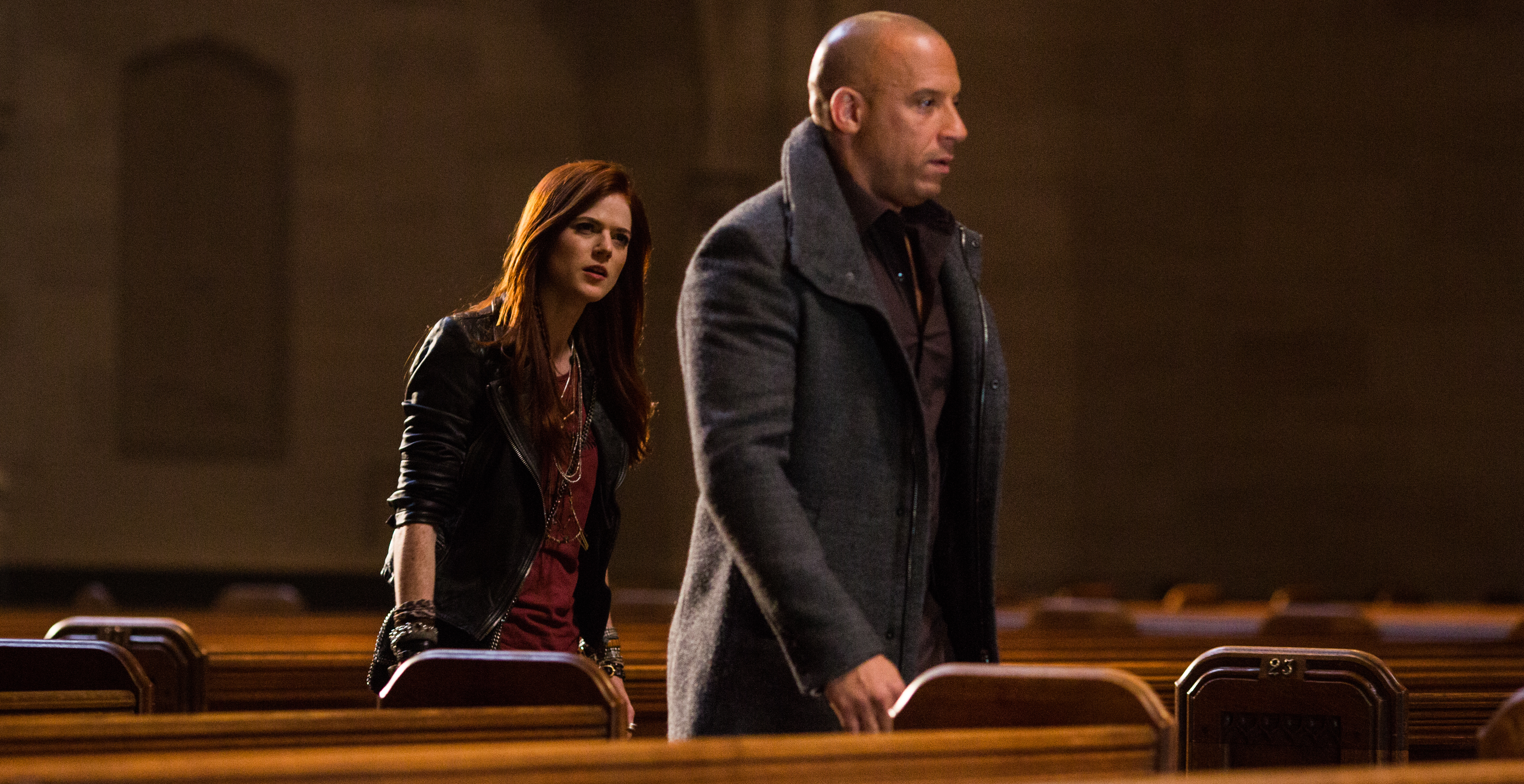 Vin Diesel Rose Leslie The Last Witch Hunter - HD Wallpaper 