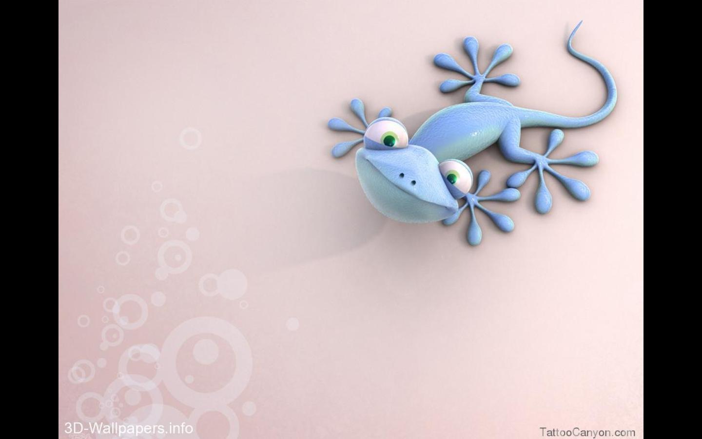 Gecko Tattoo 3d Photo - Gecko - HD Wallpaper 