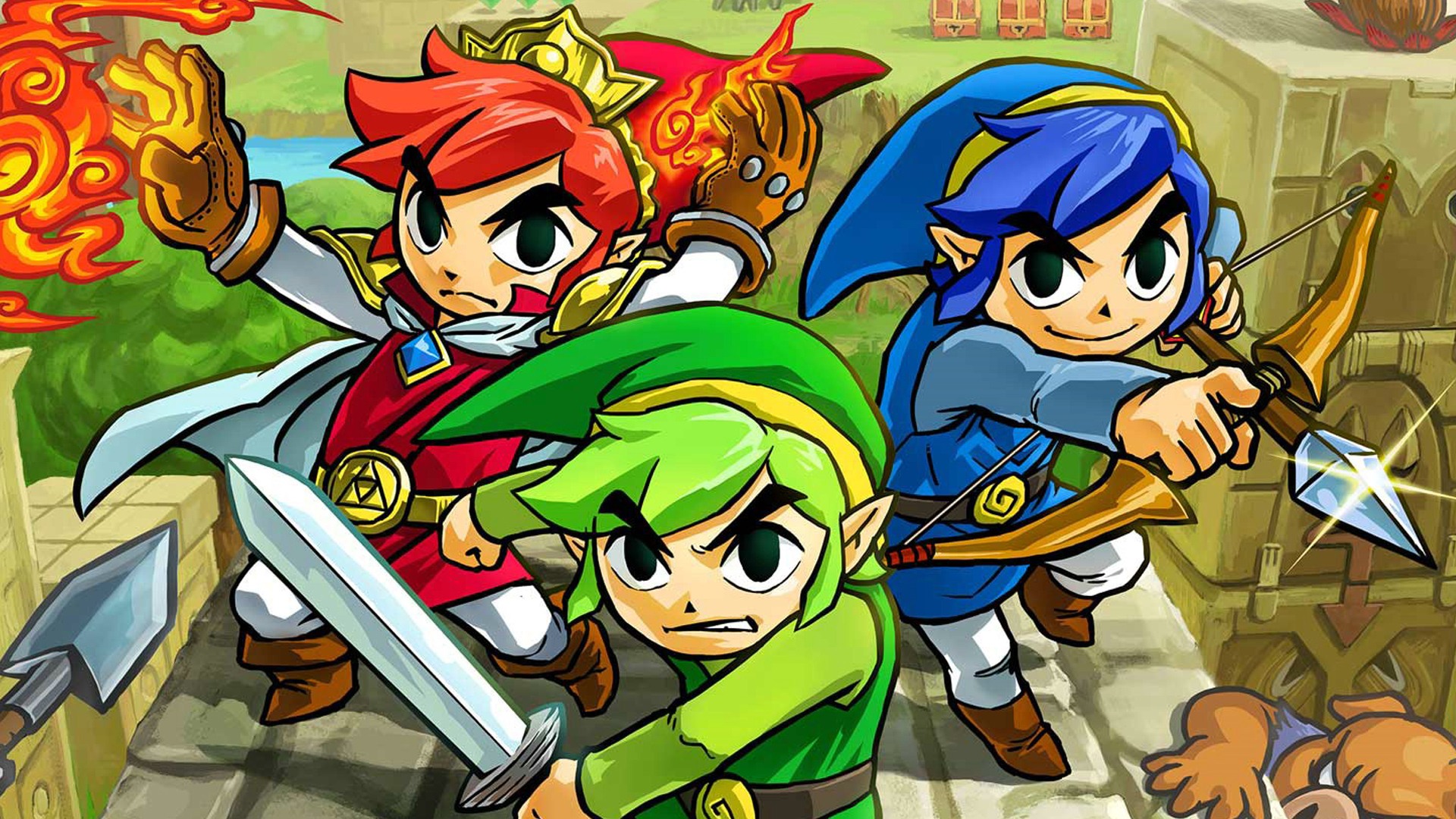 Legend Of Zelda Triforce Heroes - HD Wallpaper 