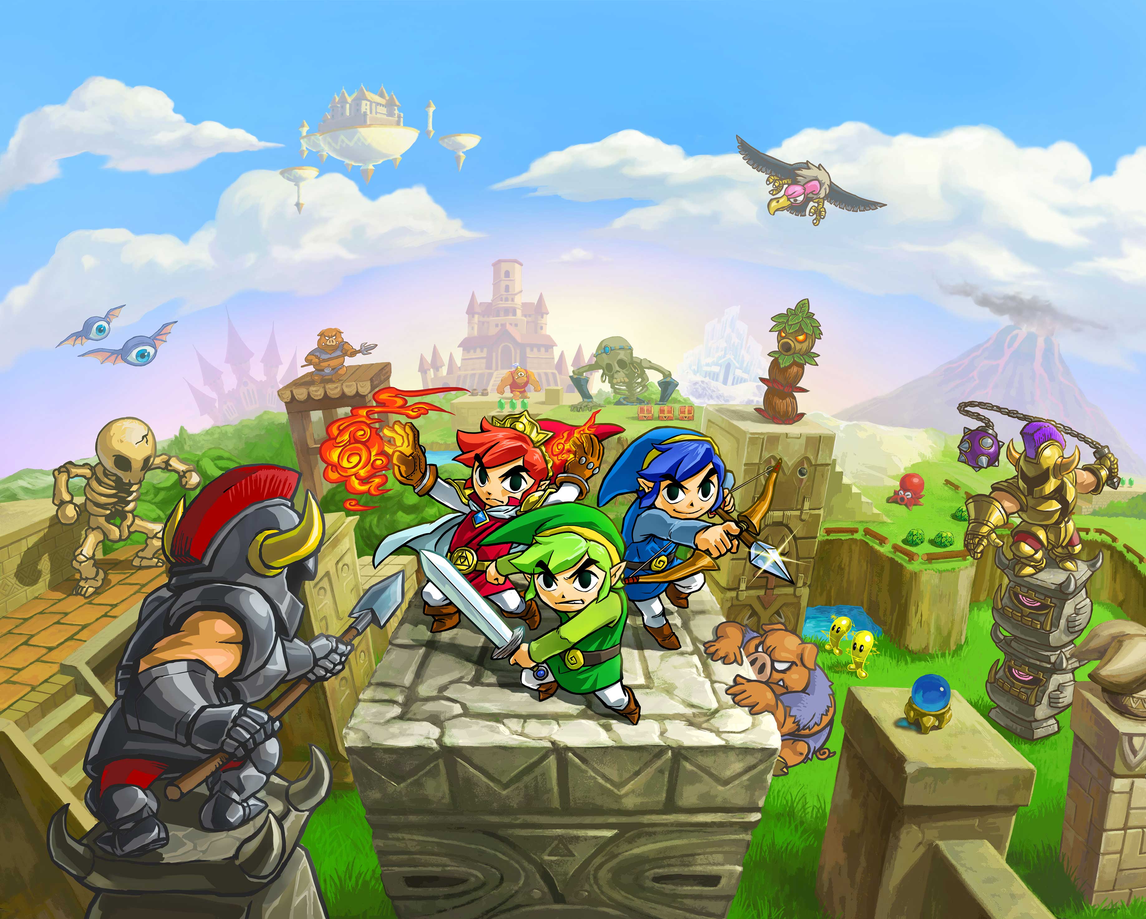 Legend Of Zelda Triforce Heroes - HD Wallpaper 