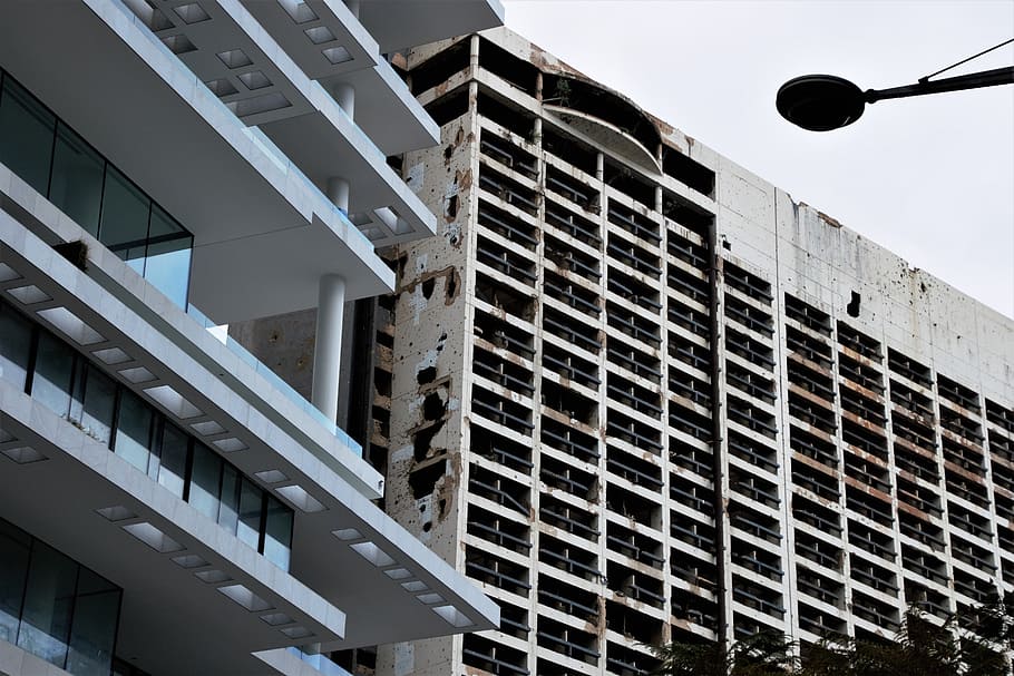 Lebanon, Beirut, City, Holiday Inn, Architecture, Built - Beirut - HD Wallpaper 