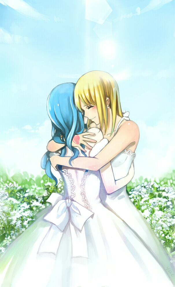 Fairy Tail, Lucy Heartfilia, And Juvia Lockser Image - Lucy Heartfilia And Juvia Lockser - HD Wallpaper 