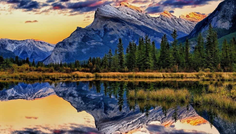 Banff National Park, Banff, Mount Rundle, Vermillion - Mount Rundle - HD Wallpaper 