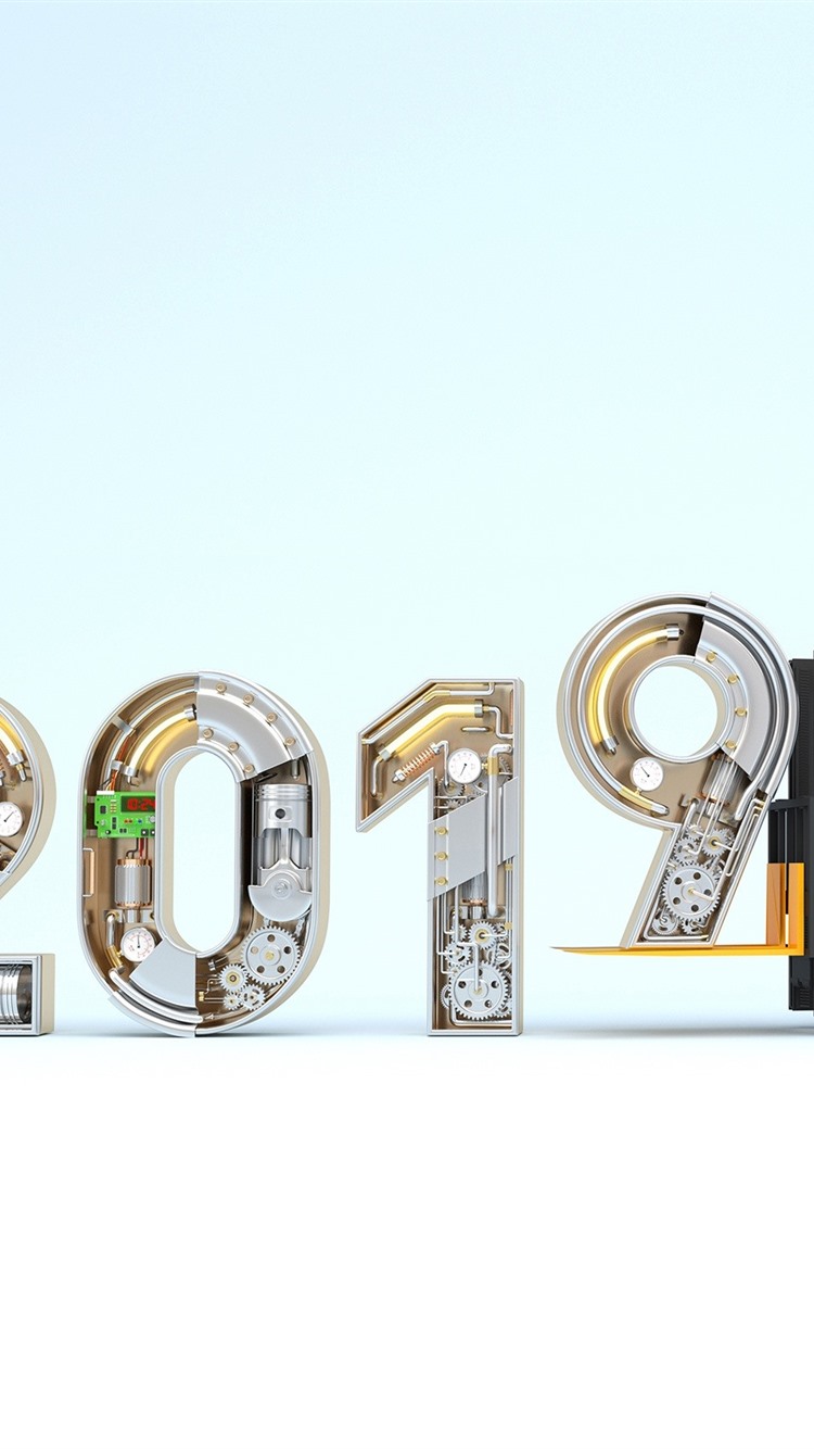 Iphone Wallpaper Happy New Year 2019, Forklift - Happy New Year 2019 Mechanic - HD Wallpaper 