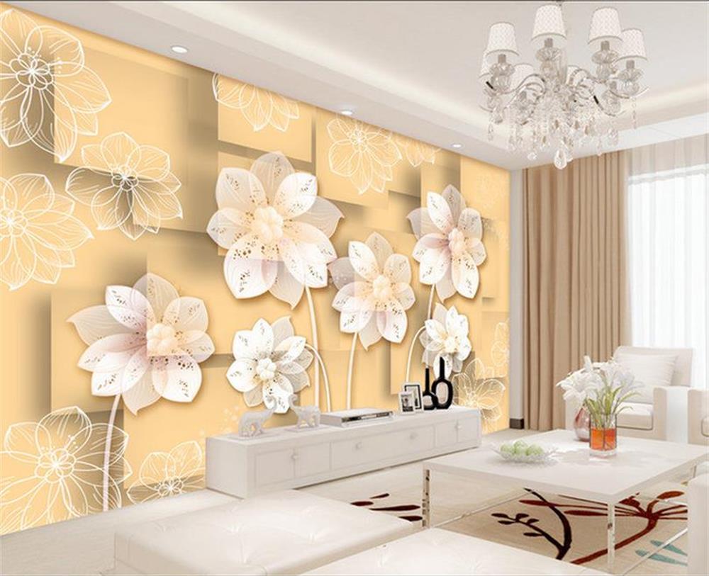 Flower Wall Painting - HD Wallpaper 
